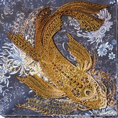 KRALEN BORDUURPAKKET GELDVIS (money fish)  - ABRIS ART - borduurpakket met parels