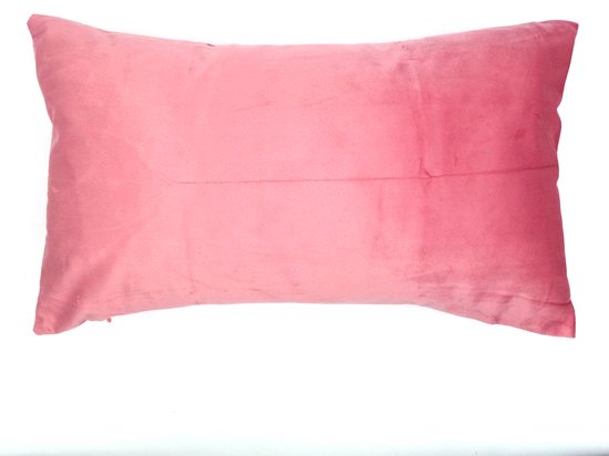 Velvet Kussenhoes | Fluweel roze | 100% Polyester | Rechthoekig | 30 x 50 cm | Exclusief binnenkussen