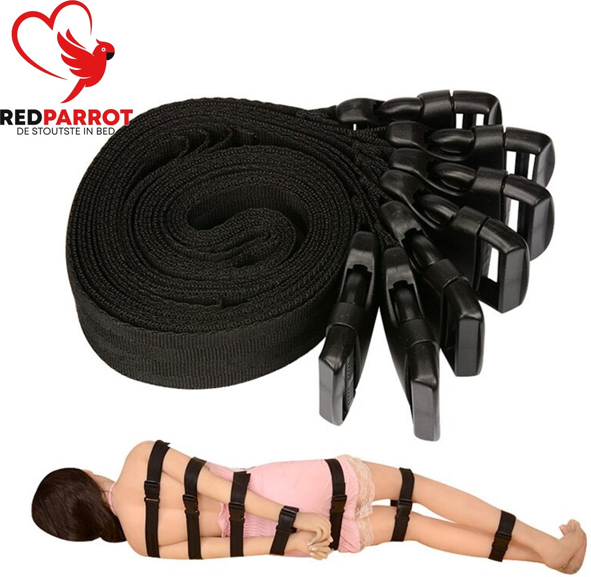 Goedkoopste Full body bondage | Extreme BDSM | Handboeien | Beenboeien | 7-delig | SM | Lichaam | Vastbinden | Bondage