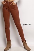 Broek Dulani hoge taille push-up herfstbruin