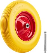 Cheels® Anti Lek Kruiwagenwiel Met As - Wielen - Massief Band - Massieve Banden - Kruiwagen Wiel - Voor Trolley - 16mm Asdiameter