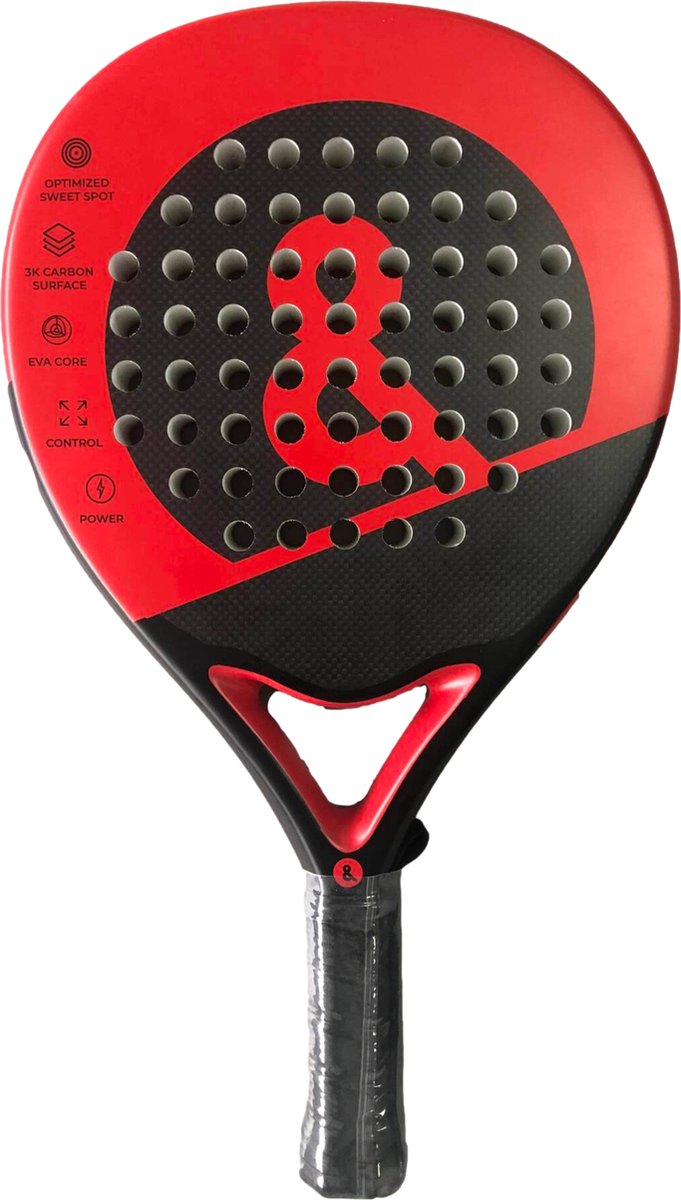 Padel racket &ERGY | 3K Carbon | Druppelvorm | Stevig racket voor beginnende en ervaren spelers