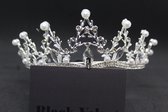 Mooie tiara, kroon, bruid, prinses, haaraccessoire, luxe diadeem, Haarpin, bloemen, haarpin, strass, koningin, maangodin, godin