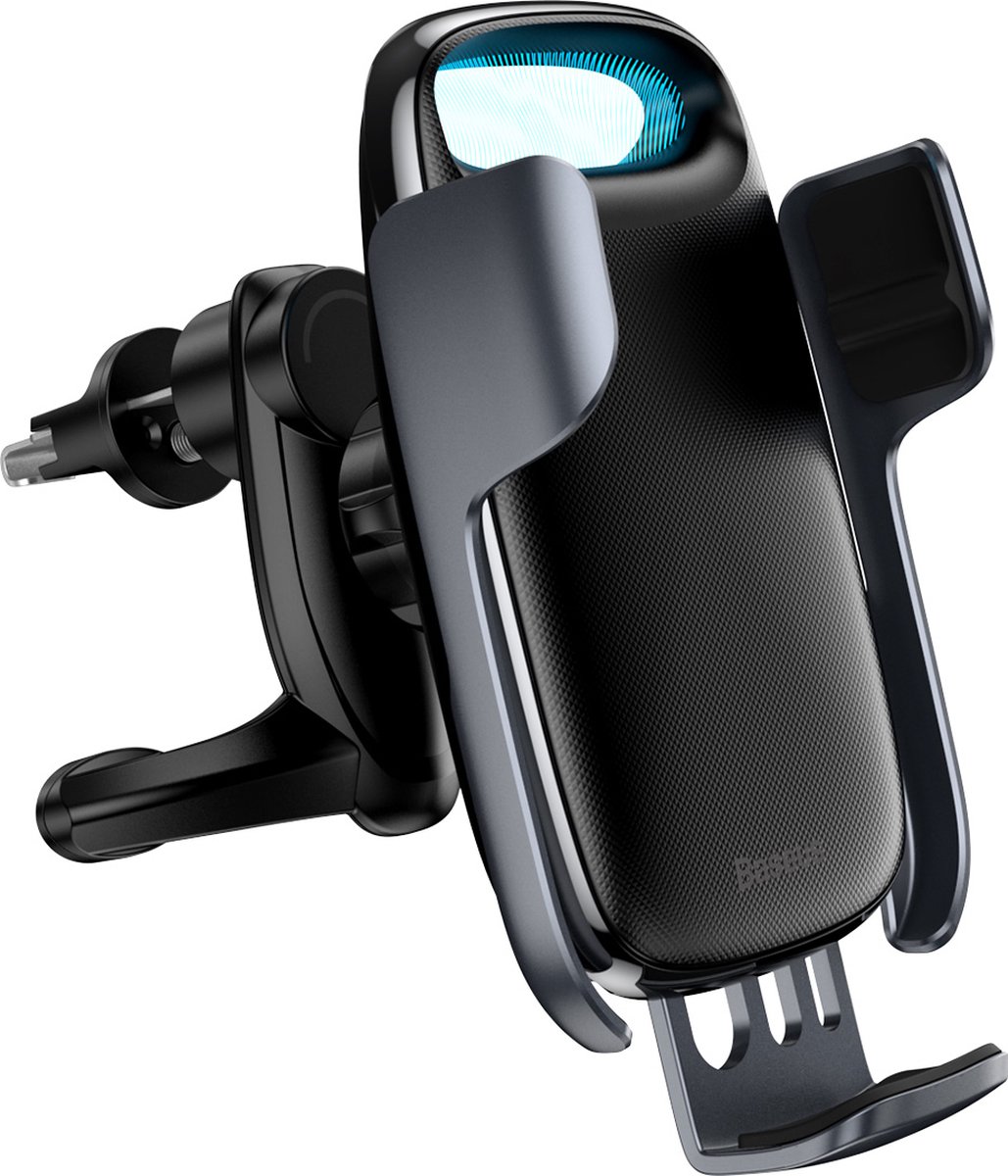 Baseus - Telefoonhouder Auto - Draadloze Oplader - Ventilatierooster - GSM Houder Auto - Zwart