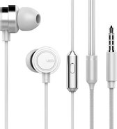 UiiSii HM13 - In Ear - Oortjes met draad en microfoon - 120cm - 3,5mm Audiokabel - Wit