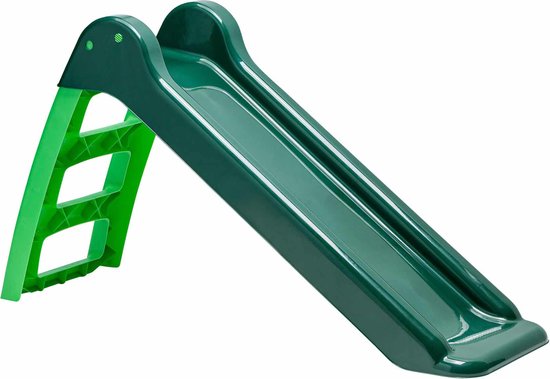 SwingKing Vrijstaande glijbaan met Trap - Groene Peuter Glijbaan (Kunststof) - 120x40x67cm - 18 - 36 maanden