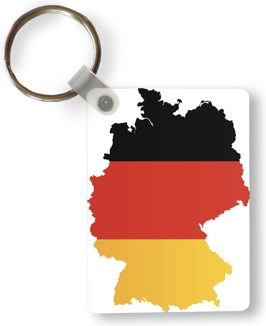 Porte-clés Carte de l'Allemagne - Carte de l'Allemagne avec le drapeau  allemand