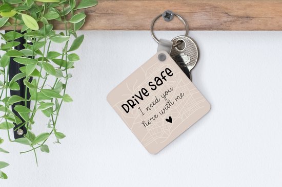 Porte-clés - Love - Car - Drive safe - Plastique - Cadeau Saint Valentin