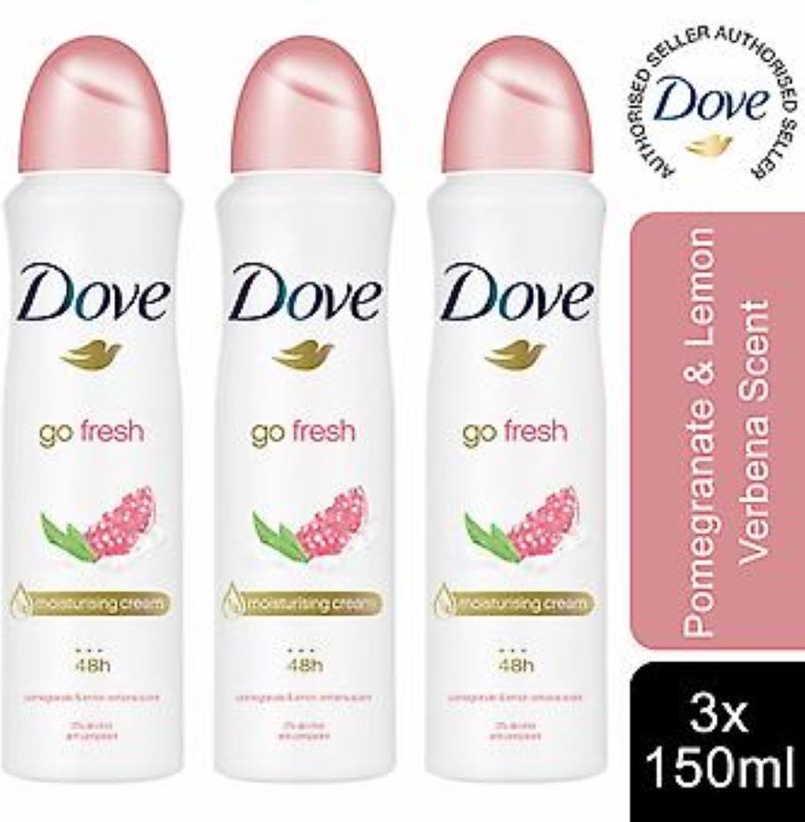 Dove Deodorant Go Fresh Pomegranate Voordeelverpakking 3 x 150 ml