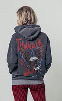 Colourful Rebel Eagle Hoodie  Grijs Dames - Oversized Fit - Polyester - M
