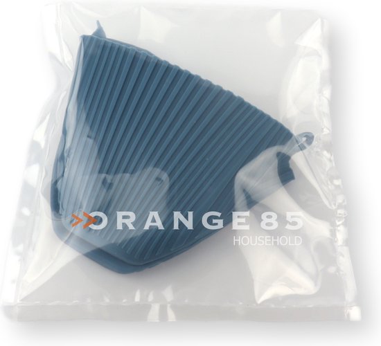 Orange85 Siliconen - Ovenwanten - Hittebestendig - 2 stuks - Grijs - Blauw - Flexibel - Orange85