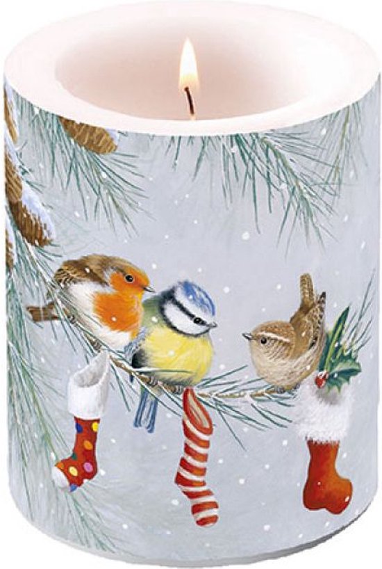 Ambiente - Kaars - Big - Christmas Socks - 75 branduren - Winter - Kerst