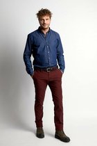 River Woods Slim fit chino in katoen in rood