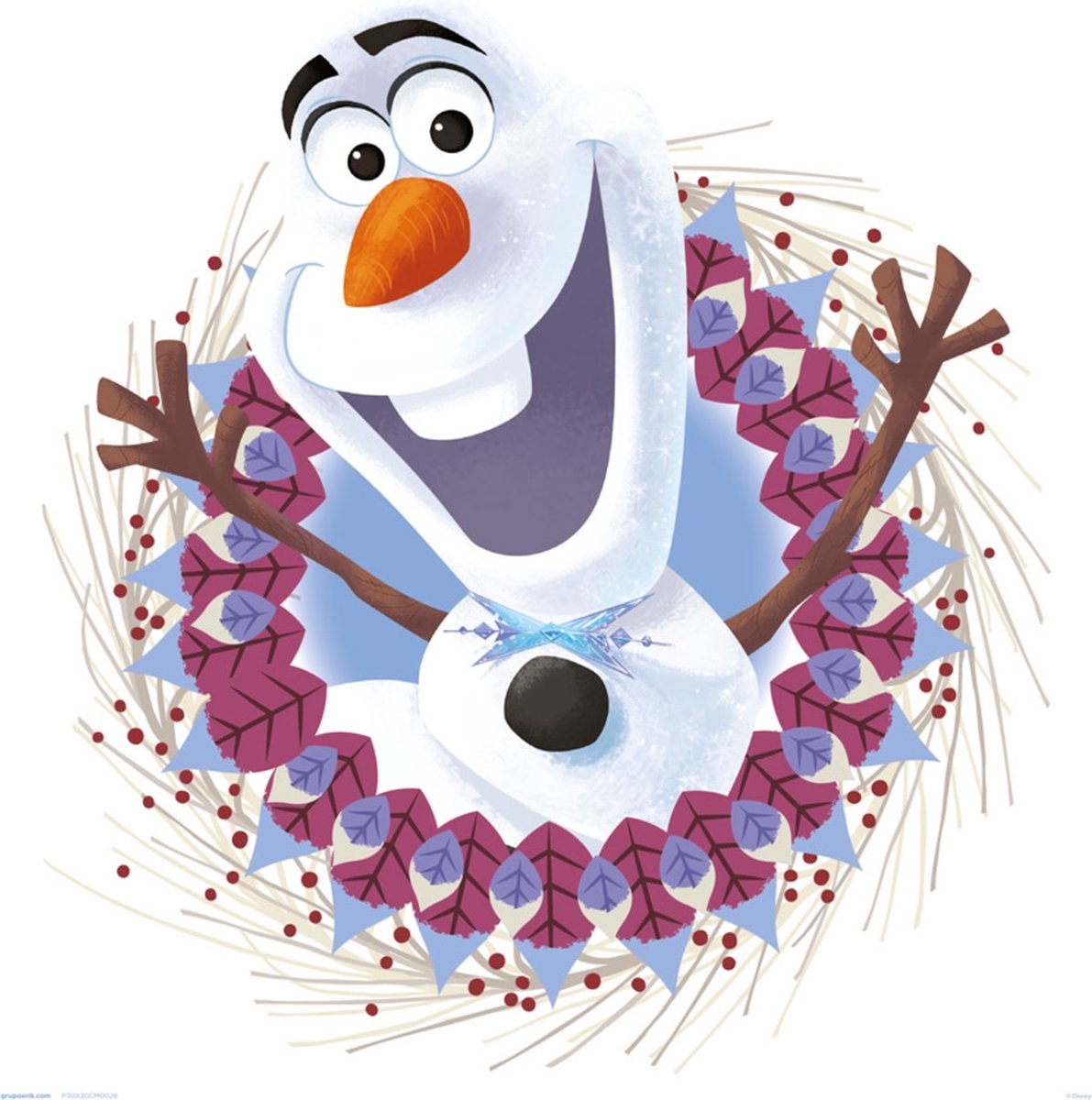 Grupo Erik Kunstdruk Disney Frozen Olaf 30x30cm Divers