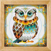 Peinture au Diamond MANDALA OWL (575) - motif génial - peinture au diamant complet - pierres carrées