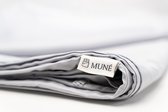 Muné Bedding - Dekbedovertrek Ergonomisch - Platinum Grijs - 240x220 - Katoen satijn - Premium