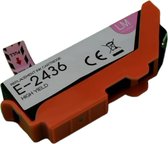 Inktplace Huismerk T2436 Inkt cartridge Magenta light / Licht rood geschikt voor Epson
