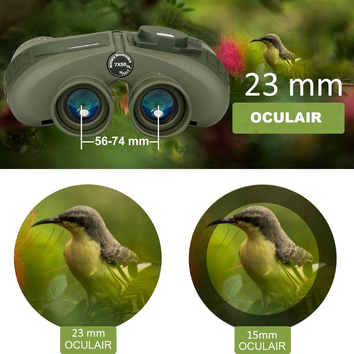 Svbony SV27 Binoculars 7x50 HD FMC Optics BAK4 Prism Binoculars Compass Rangefinder Navigation Binoculars Telescope Water Resistant Spray Free for Vmarine Sailing Bird Watching