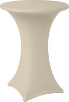 Tafelrok stretch - Tafelhoes met topcover voor statafel - cream