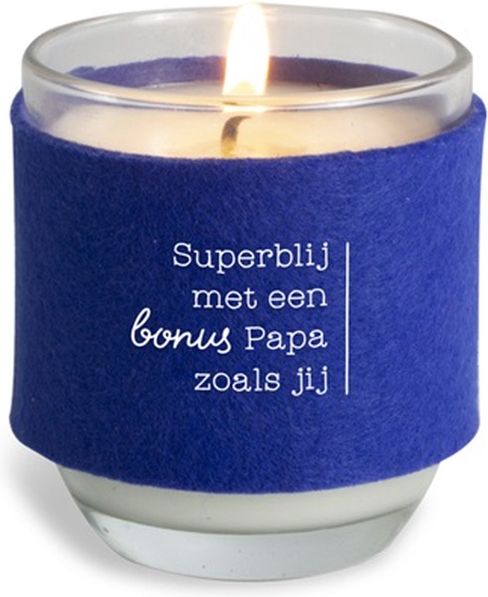 Miko Bonus papa-cosy candle-papa-vaderdag-kaars wit