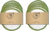 green-goose® Herbruikbare Wattenschijfjes | Make-Up Remover Pads | 10 Stuks | Scrub | 10 cm | Hennep Biokatoen | Duurzaam