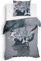 Housse de Couette Heckett & Lane Myrthe - Simple - 140x200/220 cm - Gris Foncé