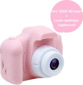 Camera kinderen 1080p HD roze - Kinderfototoestel - Kinder camera digitaal  - incl. 32GB SD Geheugenkaart