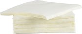 80x serviettes de table de qualité de luxe blanc crème 38 x 38 cm - Fournitures de fête à Thema décoration de table serviettes jetables