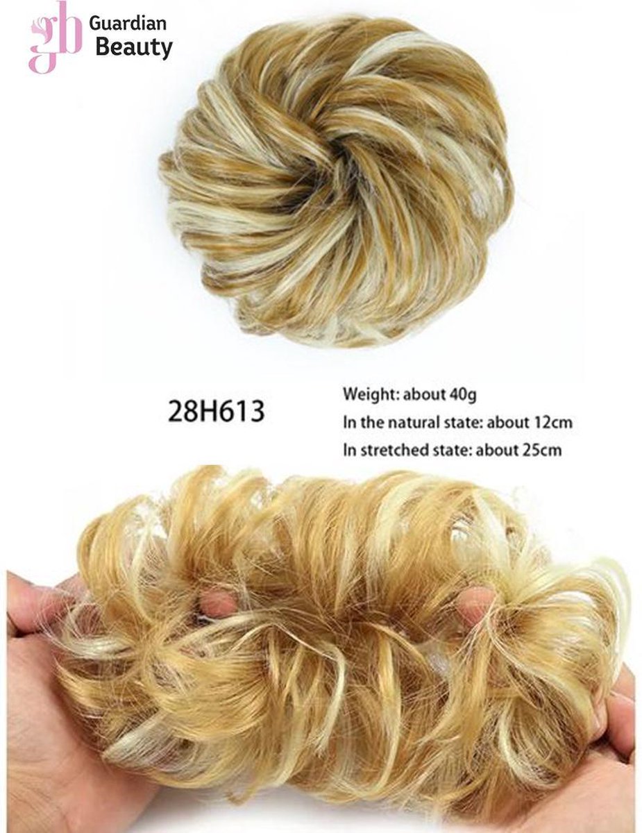 Messy Haarstuk Bun #28H613 | Haar wrap extension | Messy Bun - 40 Gram