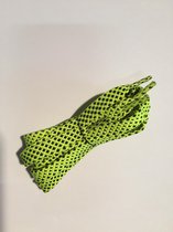 Veters plat twocolor zwart/lichtgroen 120cm