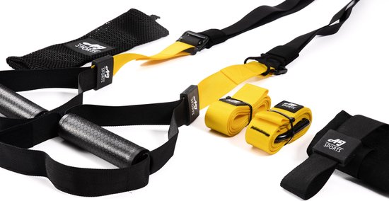 AJ-Sports Suspension trainer Pro - Resistance training - Calisthenics - Training straps - Complete training set - Inclusief draagtas - Fitness - Calisthenics - Crossfit