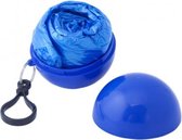 sleutelhanger met regenjas Storm 6,5 cm PVC blauw 2-delig