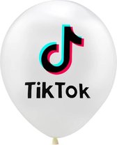 TikTok Ballon witte ballonnen 10 Stuks/Tik Tok Ballonnen/ Verjaardag/ Feestje
