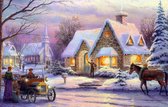 Diamond  Painting  Winter Cosy house  55x40 cm Vierkante steentjes