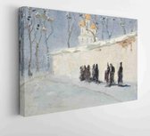 Canvas schilderij - Landscape, oil painting, hand made  -     1139617079 - 50*40 Horizontal