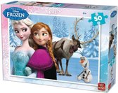 King Puzzel Disney Frozen 50 Stukjes Assorti - Roze