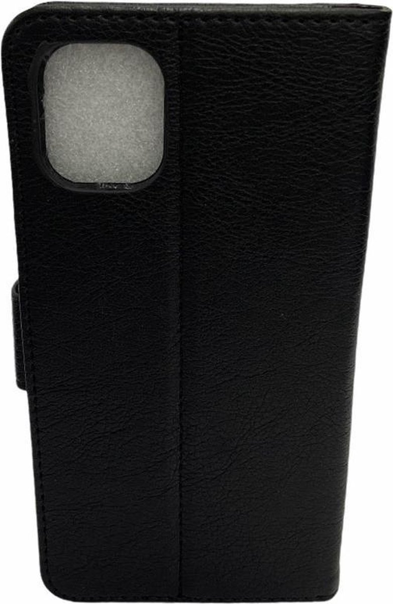 iPhone 13 Zwart Portemonnee Wallet Case – TPU hoesje met pasjes Flip Cover - 2x Gratis Screen Protector