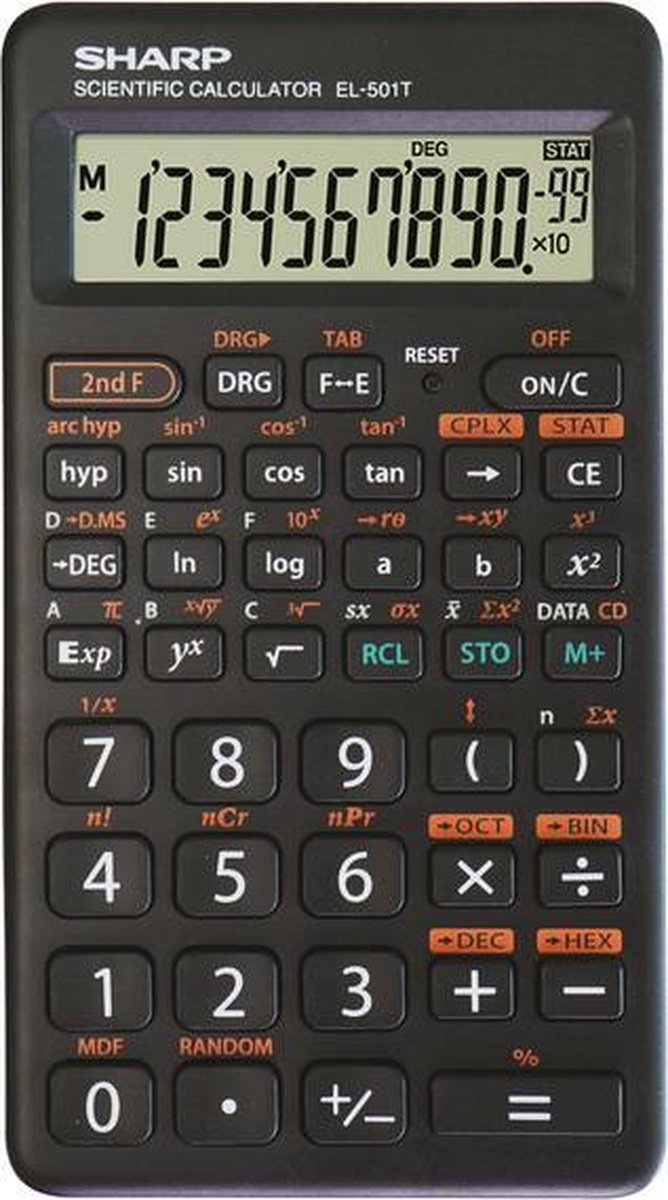 Calculator Sharp EL501TWH - zwart-wit wetenschappelijk