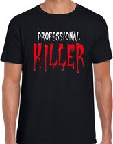 Halloween - Professional killer halloween verkleed t-shirt zwart voor heren - horror shirt / kleding / kostuum XL