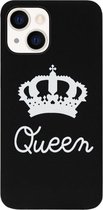 ADEL Siliconen Back Cover Softcase Hoesje Geschikt voor iPhone 13 - Queen