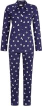 Warme donker blauwe doorknoop pyjama schaapjes