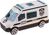 schaalmodel Patrol Police politiebus 7 cm wit