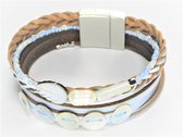 Leren ibiza-armband Cap Martinet Blauw