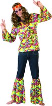Funny Fashion - Hippie Kostuum - Hans De Hippie - Man - Multicolor - Maat 56-58 - Carnavalskleding - Verkleedkleding