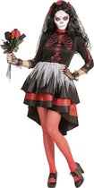 Widmann - Spaans & Mexicaans Kostuum - Perales Bruid Dia De Los Muertos - Vrouw - rood,zwart - Medium - Halloween - Verkleedkleding