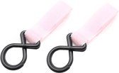 Kinderwagen haak - 2 stuks - Roze - Tassenhaak - Tassenhanger - Buggy Haak - Accessoires voor kinderwagens - Haaktas - Buggy