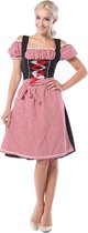 PartyXclusive Oktoberfest Dirndl Dames Anne-Ruth Lang Oktoberfest Dames Carnavalskleding Dames - Rood/Zwart - Maat 2XL