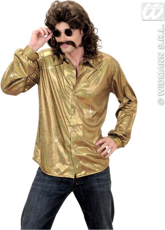 Goudkleurige disco blouse voor mannen - Verkleedkleding | bol.com