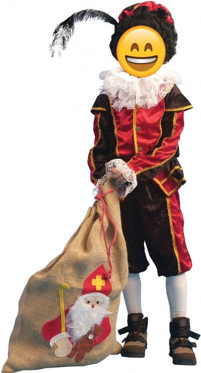 Piet Kostuum | Zwart-Rode Piet Kind / Tiener Kind Kostuum | Maat 164 |  Sinterklaas |... | bol