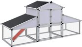 Everest Kippenhok met ren en nestkast aluminium
